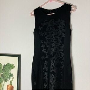Just Cavalli black butterfly embossed dress size 40